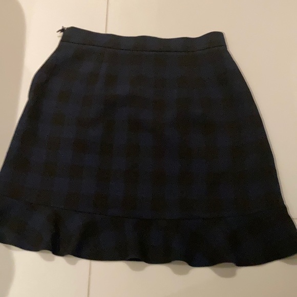 Zara plaid skirt black and blue - Picture 2 of 5